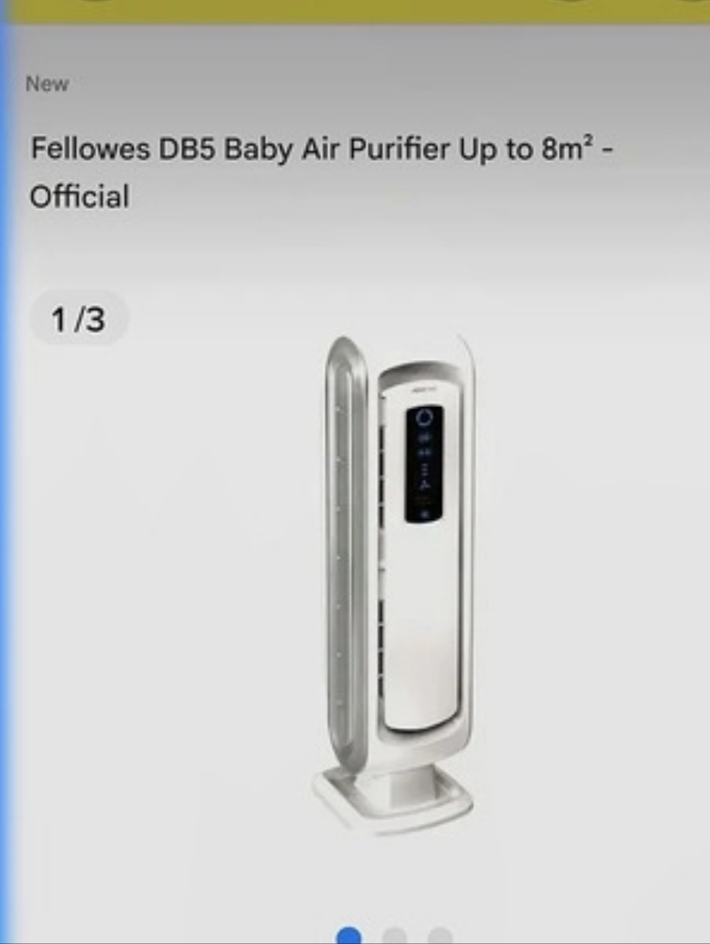 Fellowes AeraMax Baby DB5 Air Purifier White